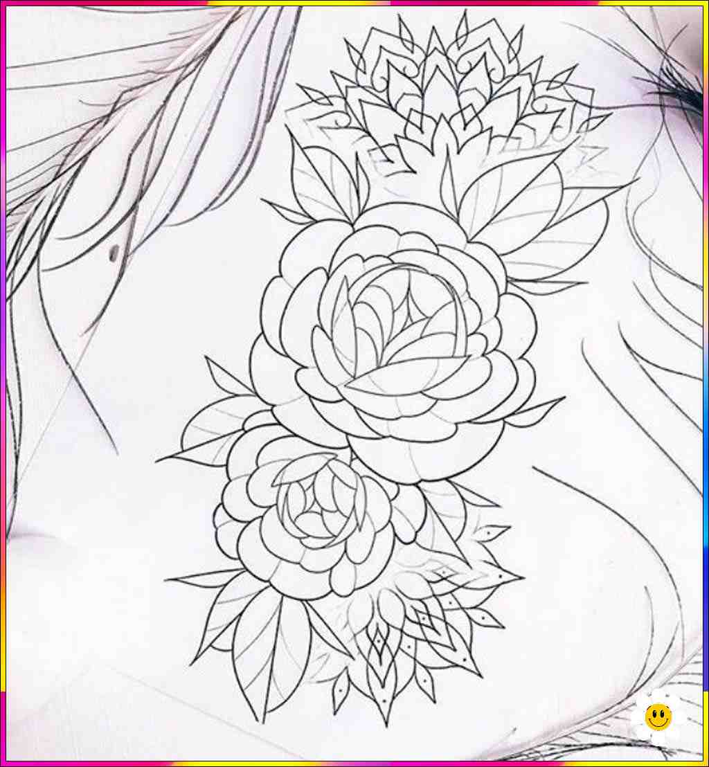 drawing flowers easy